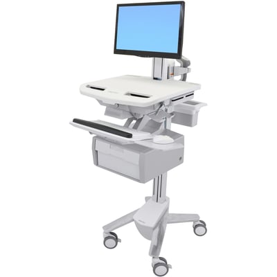 Ergotron StyleView Cart with LCD Pivot, 1 Tall Drawer (1x1)