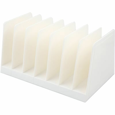 Business Source 6-slot Inclined Desk Step Sorter