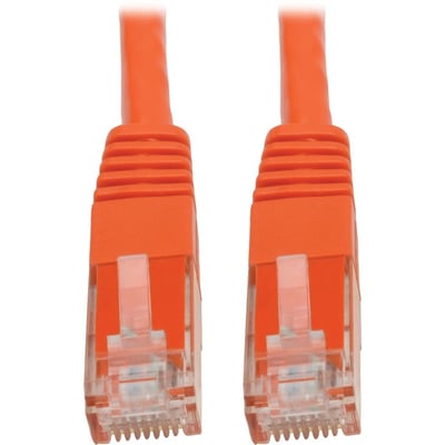 Eaton Tripp Lite Series Cat6 Gigabit Molded (UTP) Ethernet Cable (RJ45 M/M), PoE, Orange, 100 ft. (30.5 m)
