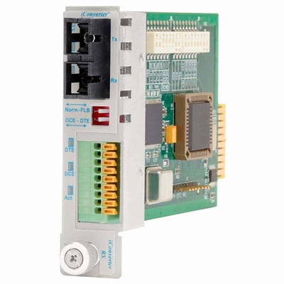 RS-232 MANAGED MEDIA CONVERTER TERM TO ST SM 1310 30KM -40-60C