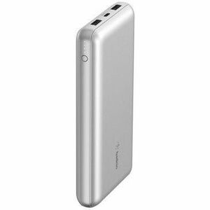 20K POWER BANK USB-A C 15W SILVER 15-RETAIL BOX (PLASTIC FREE)