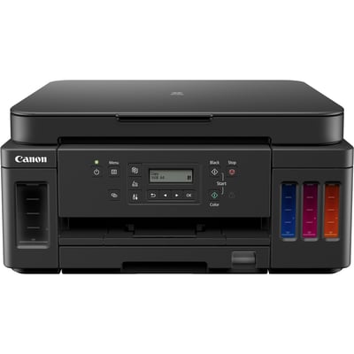 Canon PIXMA G G6020 Inkjet Multifunction Printer-Color-Copier/Scanner-4800x1200 dpi Print-Automatic Duplex Print-5000 Pages-350 sheets Input-Color Flatbed Scanner-1200 dpi Optical Scan-Wireless LAN-Wireless PictBridge-Mopria-Canon