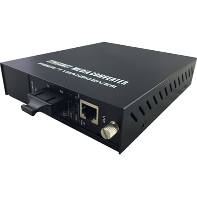 LevelOne RJ45 to SC Managed Gigabit Media Converter, Single-Mode Fiber, 20km