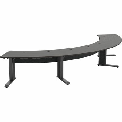 Middle Atlantic Forum Arc Table - Conference Table For Up To 7 People - 184in Arc - 30in Seated Height - Dark Finish