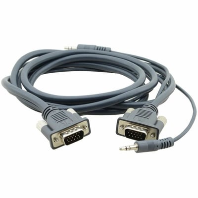 Kramer 15-pin HD (M) to 15-pin HD (M) & 3.5mm Stereo Audio Micro VGA Cable