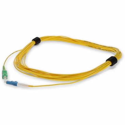 AddOn 9m ASC to LC Yellow OS2 Simplex OFNR (Riser-Rated) SMF Fiber Patch Cable