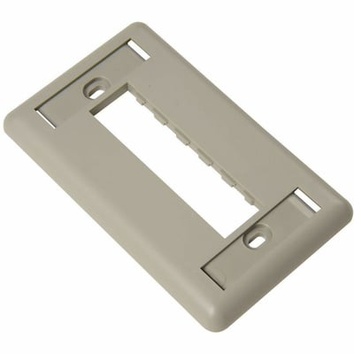 Ortronics TracJack Faceplate, Three-Port (Single Gang), Plastic