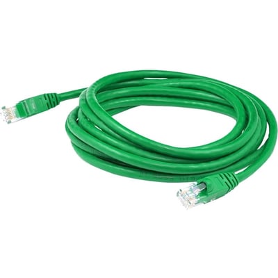 AddOn 12ft Green CAT 6 PVC Ethernet Cable Snagless Bubble Boot RJ-45 M/M 28AWG