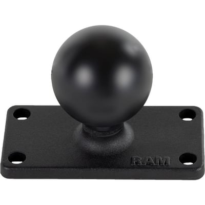 RAM C SIZE 1.5IBALL ON RECTANGULAR PLATE WITH 1I X 2.5I 4-HOLE PATTERN