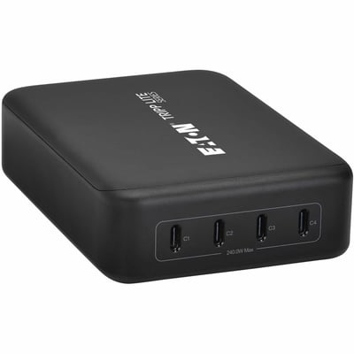 4-PORT 240W USB-C GAN CHARGER LAPTOPS PD 3.1 FAST CHARGING  GRAY