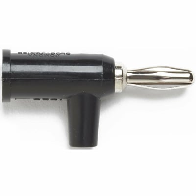 Pomona Banana Plug With Safety Collar, Solderless, 10 Pcs, Black