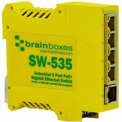 IND.5 PORT POE+ GB ENET SWITCH INDUSTRIAL COMPACT -40F TO +158F