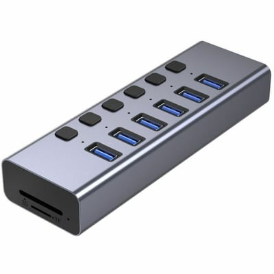 8 IN 1 MULTI FUNCTION USB HUB 6X USB C 3.1 5GBPS 1XSD 1XTF PORTS