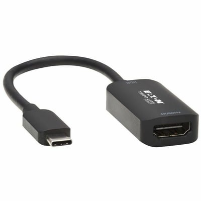 Tripp Lite by Eaton USB-C to HDMI Active Adapter Cable (M/F) 4K 60 Hz HDR 4:4:4 DP 1.4 Alt Mode HDCP 2.2 Black 6 in. (15.2 cm)