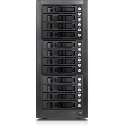 RAIDage JAGE9BT12HDBK Drive Enclosure 12Gb/s SAS, SATA/600 - Mini-SAS HD Host Interface Tower - Black