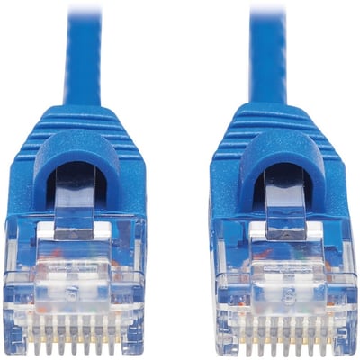 Eaton Tripp Lite Series Cat6a 10G Snagless Molded Slim UTP Ethernet Cable (RJ45 M/M), Blue, 10 ft. (3.05 m)