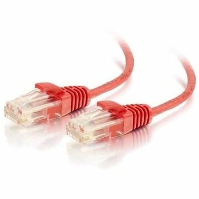 Quiktron Q-Series 28 AWG Cat6 Patch Cable, Red, 15 Ft