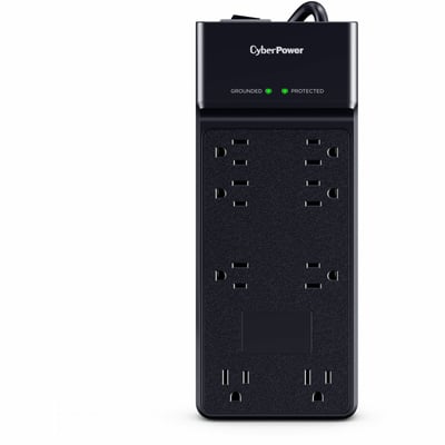 CYBERPOWER CSB806R1 SURGE 8 OUTLET 4800J 6FT CORD BLK