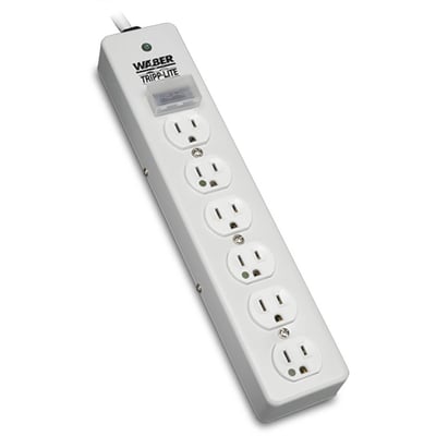 Tripp Lite by Eaton Hospital-Grade Surge Protector with 6 Hospital-Grade Outlets 6 ft. (1.83 m) Cord 1050 Joules UL 1363 Not for Patient-Care Rooms