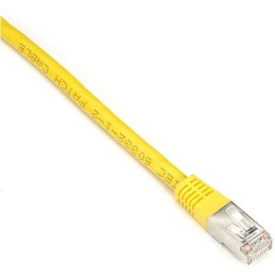 Black Box CAT6 250-MHz Stranded Patch Cable Slim Molded Boot - S/FTP, CM PVC, Yellow, 3FT