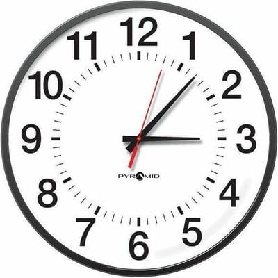 Pyramid Time Systems 17" RF Wireless 12-Hour Analog Wall Clock