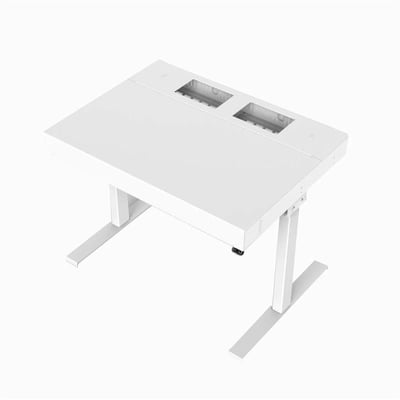 HECKLER LECTERN 4U WITH SIT/STAND COMPONENTS - WHITE