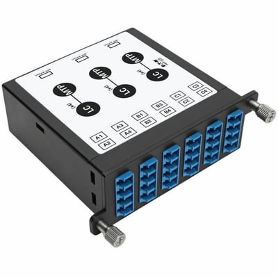 Tripp Lite by Eaton 40/100Gb Singlemode Fiber Breakout Cassette 40Gb to 4 x 10Gb 100Gb to 4 x 25Gb (x3) 8-Fiber MTP/MPO (APC) to (x12) LC (UPC) Duplex 9/125 N484 Chassis