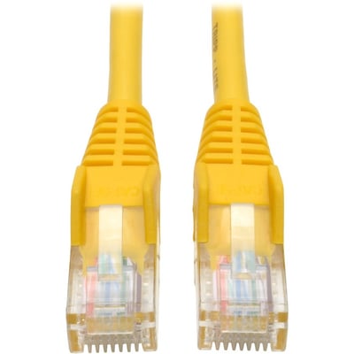 Eaton Tripp Lite Series Cat5e 350 MHz Snagless Molded (UTP) Ethernet Cable (RJ45 M/M), PoE - Yellow, 50 ft. (15.24 m)