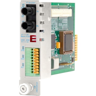 iConverter RS-422/485 Serial to Fiber Media Converter DB-9 ST Multimode 5km Module Wide Temp