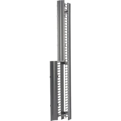 B-Line RCM+ Vertical Cable Manager, Single Sided High Density, 6"W X 84"H, Flat Black