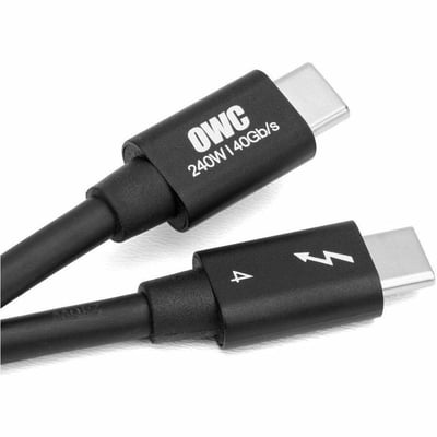 OWC THUNDERBOLT 4 (USB-C) 0.7 METER (28 ) CABLE - BLACK - UP TO 40GB/S SPEED - U