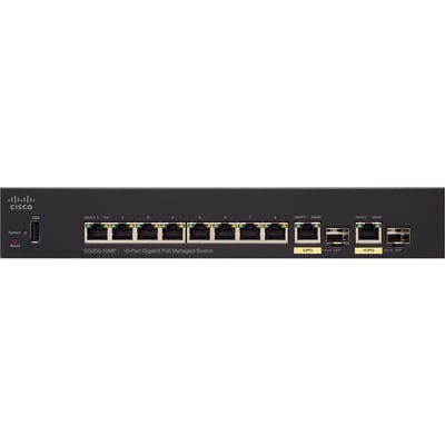 CISCO SG350-10 10-PORT GIGABIT MANAGED SWITCH REMANUFACTURED