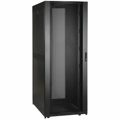 Tripp Lite by Eaton 42U SmartRack Wide Standard-Depth Rack Enclosure Cabinet with Two Pre-Installed SRCABLEVRT3 with sides & doors