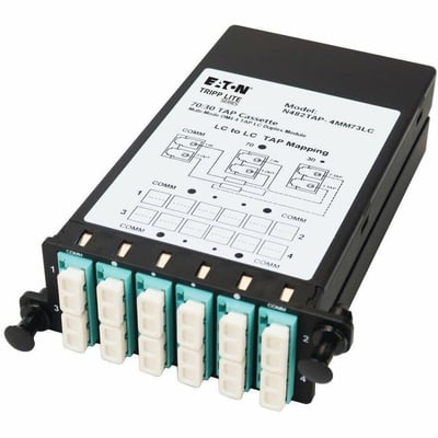 Tripp Lite by Eaton Fiber TAP Cassette - Multimode, 4x Duplex LC, 70/30 Split