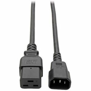 POWER CORD C14 C21 HEAVY-DUTY 15A 250V 14 AWG 2 FT. 0.6 M BLACK
