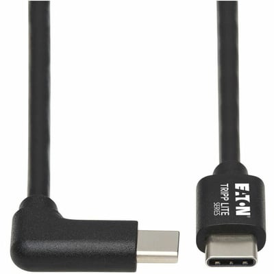 Tripp Lite by Eaton USB-C Cable (M/M) - USB 2.0 Right-Angle Plug Black 1 m (3.3 ft.)