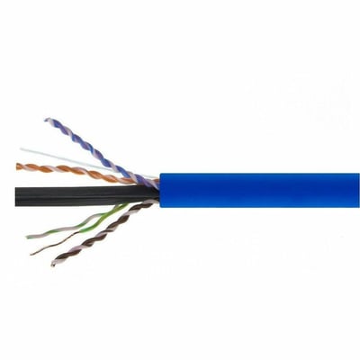 MONOPRICE CAT6A 500FT BLUE CMP UL BULK CABLE  TAA  SOLID  UTP  23AWG  550MHZ  10