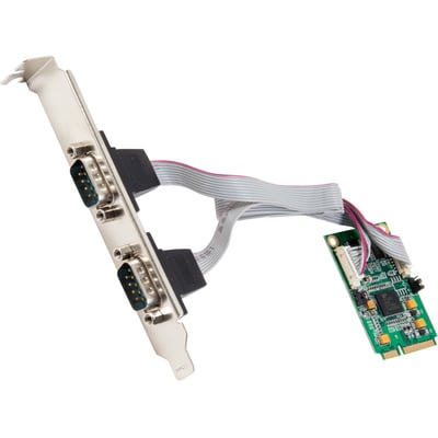 IO Crest 2 Port Serial Mini PCI-e Controller Card (RS-232, DB9, RS-422, RS-485)