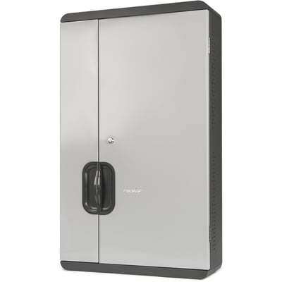 Rocstor Volt CW12 Slim Wall Mount Charing Station - Up to 12 Device - Intelligent Power A/C Charging Cabinet for iPad&reg;, MacBook&reg; Air, MacBook&reg; Pro, Samsung&reg; Galaxy&reg;, Chromebook&reg;, Tablets and Notebook up to 13.3" Display - Overall
