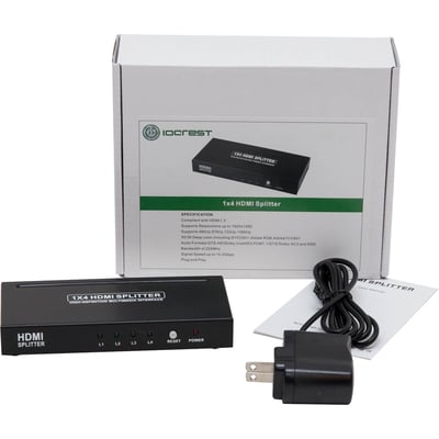 SYBA Multimedia 4 Port HDMI 1.3 Splitter Box Distributes High-Definition Signal to 4 HDTV