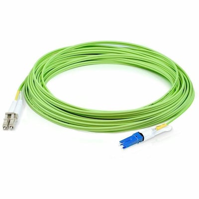 AddOn 10m CS to LC Lime Green OM5 Duplex OFNR (Riser-Rated) Fiber Patch Cable