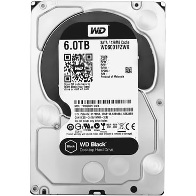WD BLACK 6 TB HARD DRIVE 3.5 INTERNAL SATA (SATA/600) 7200RPM