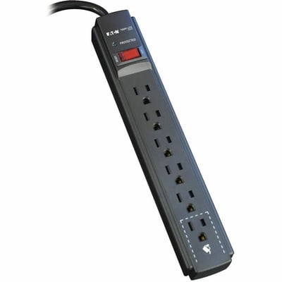 Tripp Lite by Eaton Protect It! 6-Outlet Surge Protector 6 ft. Cord 790 Joules Diagnostic LED Black Housing