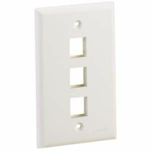 SGL GANG FLUSH MOUNT FACEPLT UPTO 3 WHT.