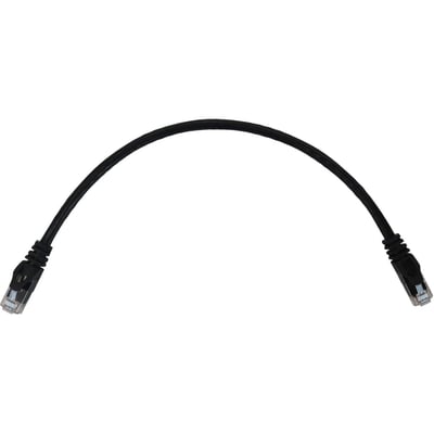 Eaton Tripp Lite Series Cat6a 10G Snagless Molded UTP Ethernet Cable (RJ45 M/M), PoE, Black, 1 ft. (0.3 m)