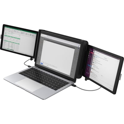 Xebec Tech Tri-Screen 2 XTS2 10" Class WUXGA LCD Monitor - 16:10 - Black