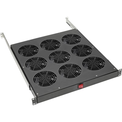 Tripp Lite by Eaton Fan Tray for 19 in. Racks - 1U 9 120V High-Performance Fans 864 CFM C14 Inlet