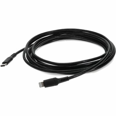 AddOn 1.0m (3.3ft) USB 3.1 Type (C) Male to Lightning Male Sync and Charge Black Cable