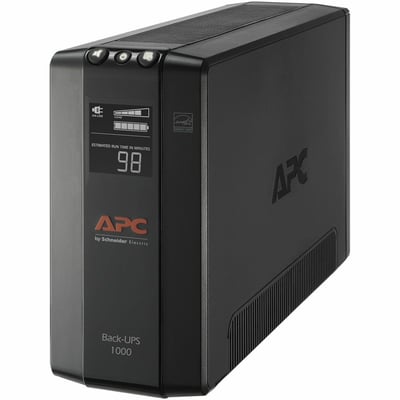 APC Back-UPS 1000, Compact Tower, 1000VA, 120V, AVR, LCD, 8 NEMA outlets (4 surge)