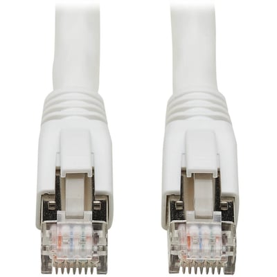 Eaton Tripp Lite Series Cat8 25G/40G Certified Snagless Shielded S/FTP Ethernet Cable (RJ45 M/M), PoE, White, 6 ft. (1.83 m)
